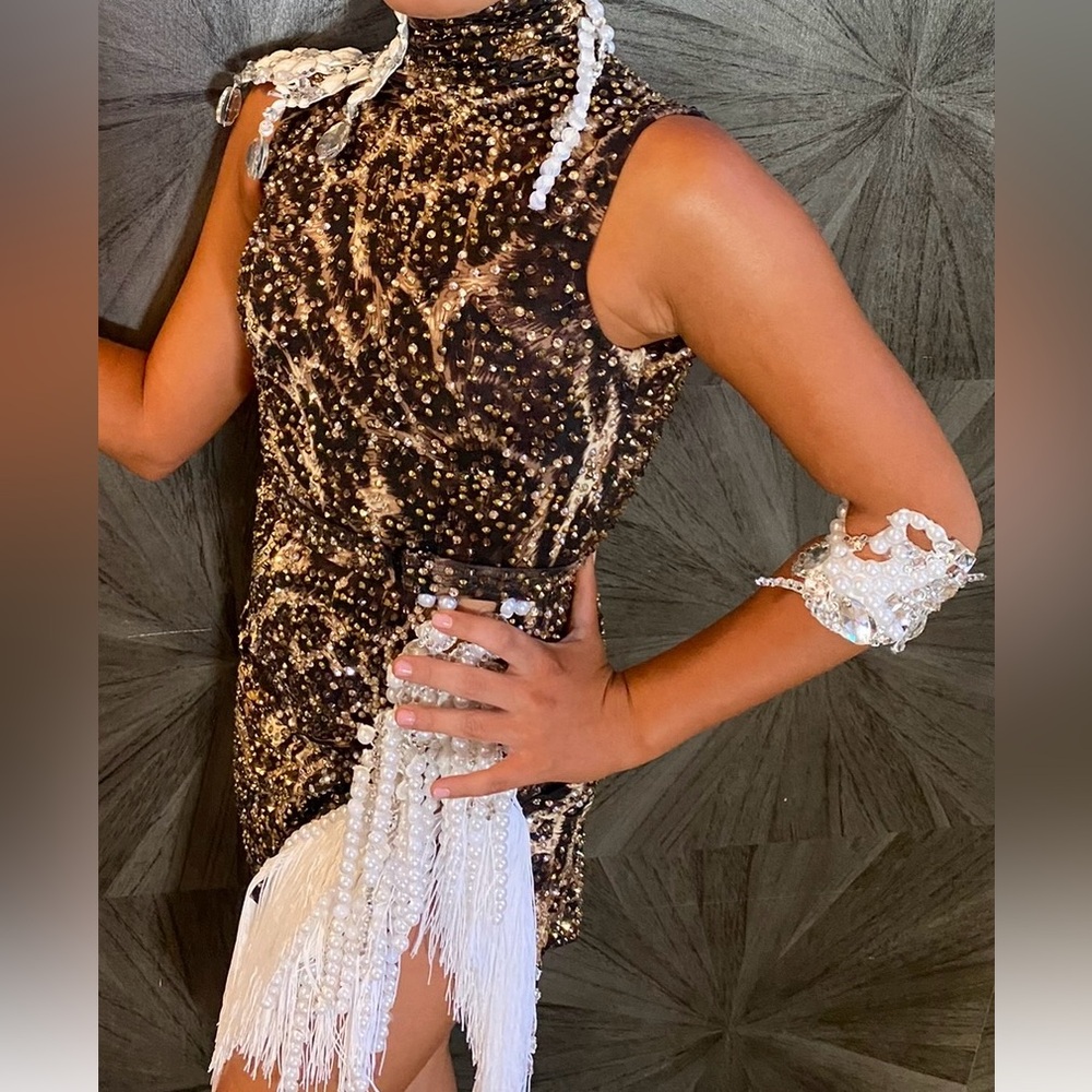 Girls Latin Ballroom Competition Dress. Size XS